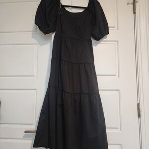 Elegant Black Long Sleeve Dress